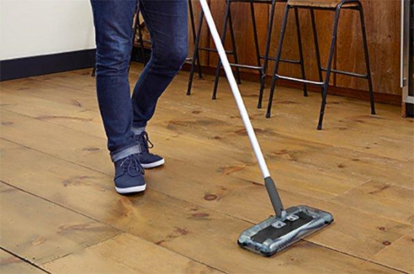 easy clean with sweeper