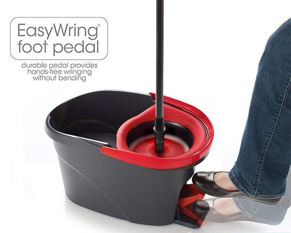 O-Cedar EasyWring Microfiber Spin Mop Bucket Floor Cleaning System