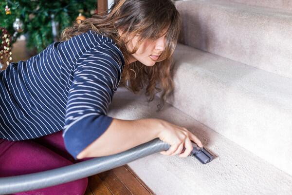 vacuuming stairs