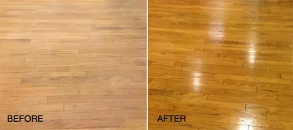Hardwood Floor Polish before after